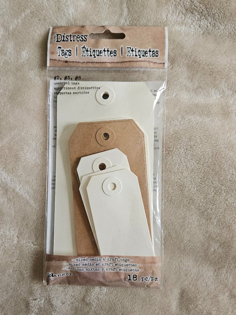 Tim Holtz Distress Assorted Mixed Media & Kraft Tags - 18 piece